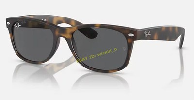 Ray-Ban RB2132 New Wayfarer 865/B1 55mm Matte Havana Sunglasses Dark Grey Lens