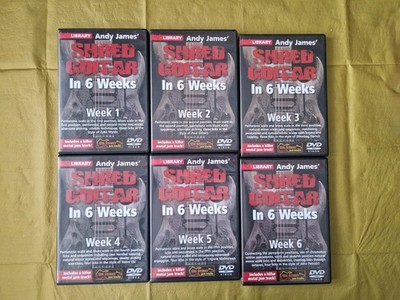 Lick Library Andy James Shred Gitarre in 6 Wochen DVD Set KOMPLETT WOCHEN 1 - 6 