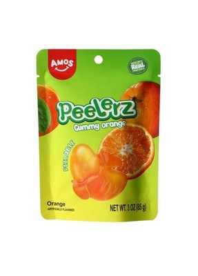AMOS Peelerz Gummy Orange Candy 3 oz. pk - Viral TikTok - Trending Candy