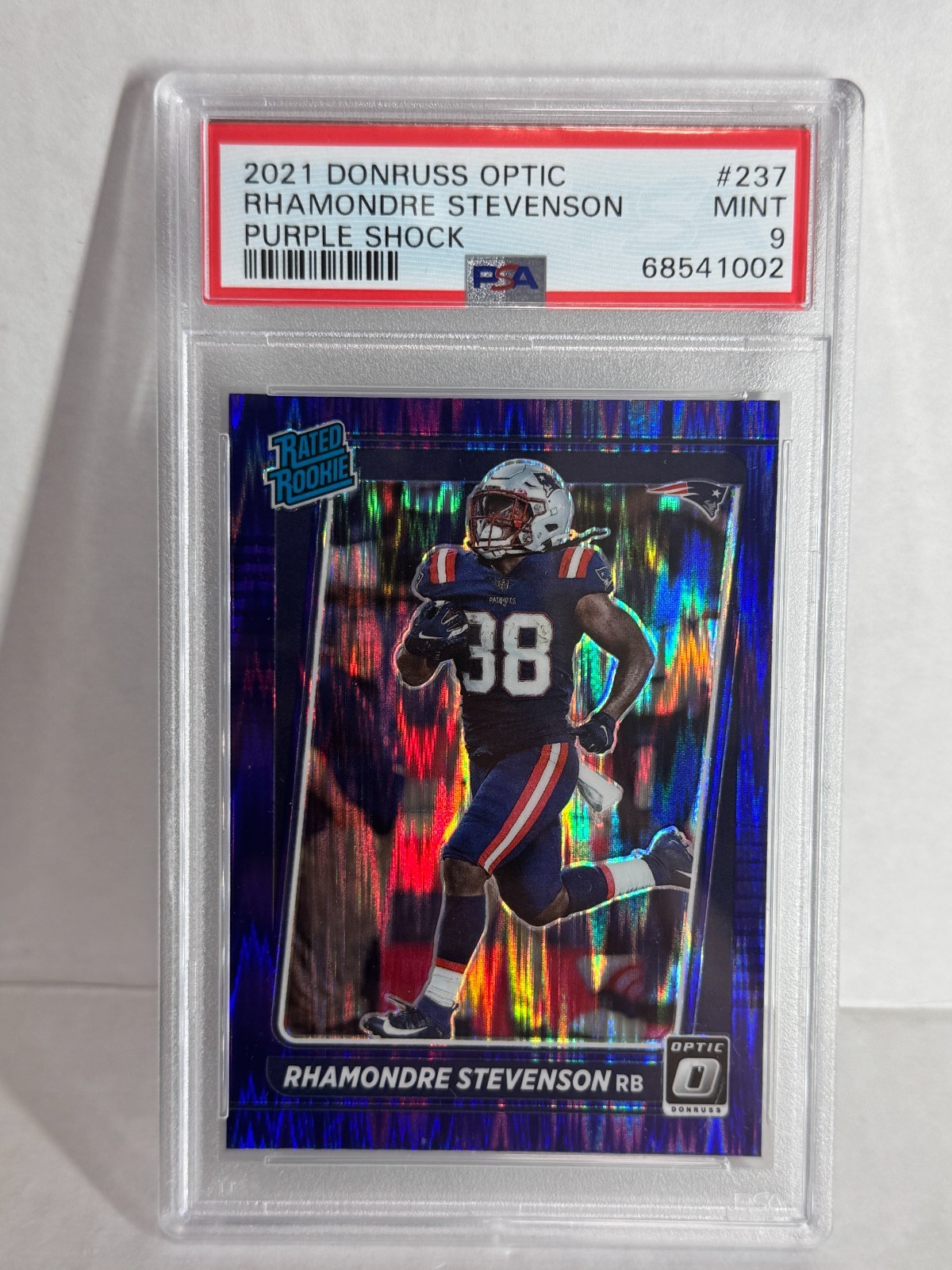 Rhamondre Stevenson Panini Donruss Optic #237 Purple Shock