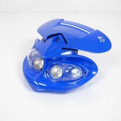 Plaque phare tête de fourche One Manga bleu pour moto optique halogène tuning - Photo 1/3