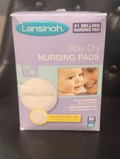 Lansinoh Stay Dry Disposable Nursing Pads Quilted Medium 60 Count
