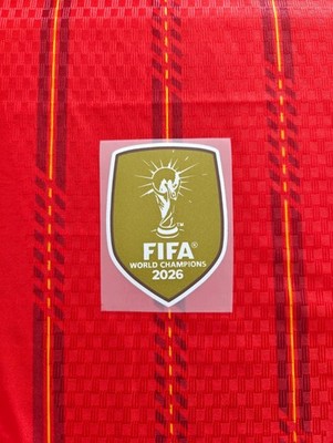 Spain España 2026 FIFA World Cup Champions Gold Patch Soccer Jersey IronOn
