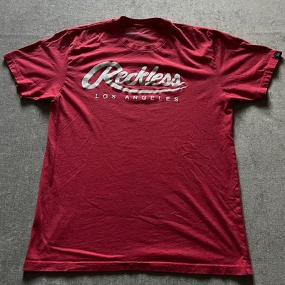 Young & Reckless Classic T Shirt Men Large Red Los Angeles Y2K VTG Cotton