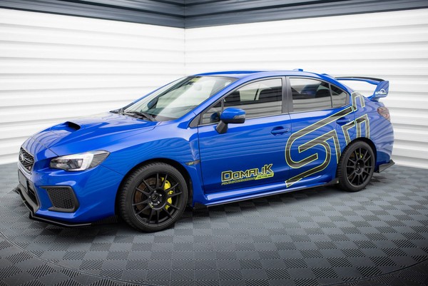 Seitenschweller Ansatz (Paar) Passend FüR Subaru Wrx Sti Mk1 Roter Kern + Hochgl-image