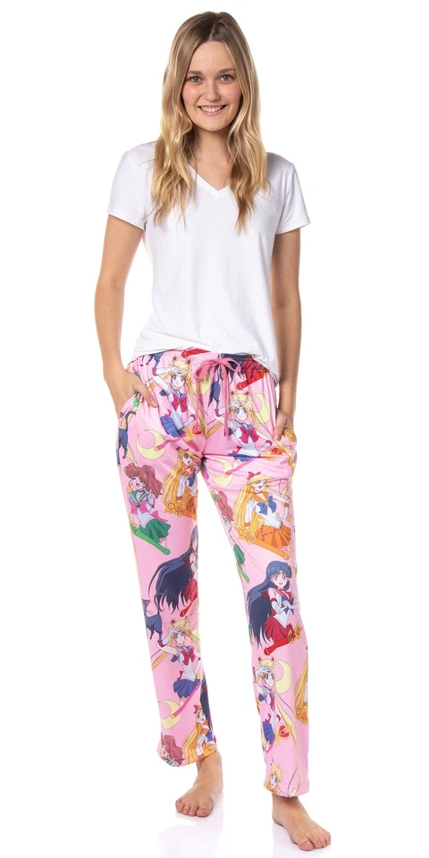 Sailor Moon Women's Allover Character Print Adult Lounge Pajama Pants - Image 2 of 3