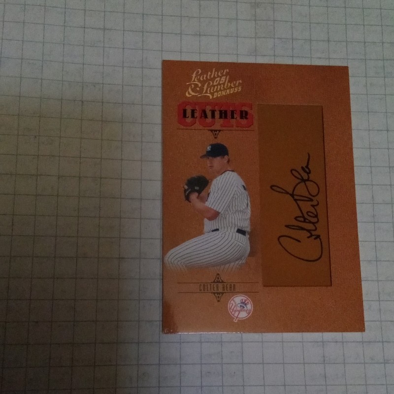 2005 Donruss Leather Cuts Autographed Colter Bean NY Yankees LC158 125 Of 256