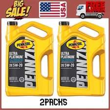 2 Packs Pennzoil Ultra Platinum 5W-20 Full Synthetic Motor Oil, 5 qt