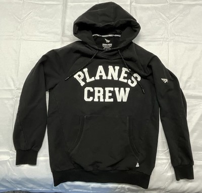 PAPER PLANES CREW HOODIE Small Black Pullover 