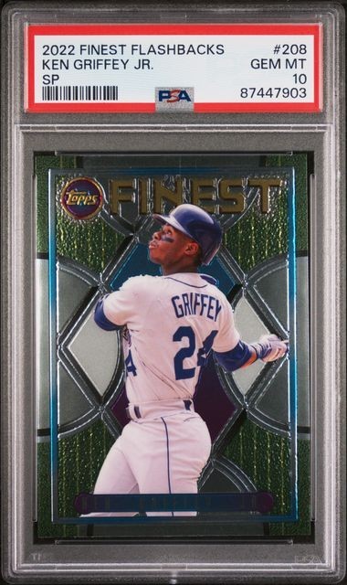 1995 FINEST FLASHBACK SP #208 KEN GRIFFEY JR.💎 PSA 10 - 2022 POP 18 🔥 RARE HOF