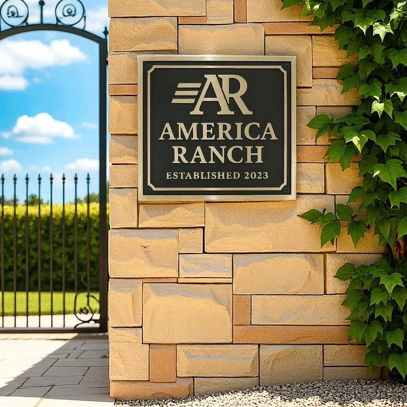 Letreros y placas de puertas personalizados de latón fundido - Placas de idioma personalizadas - Nombre personalizado Foto 4 de 4