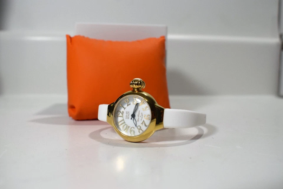 Женские часы Glam Rock Miami Beach ар-деко белый циферблат белая резина - Изображение 4 из 4