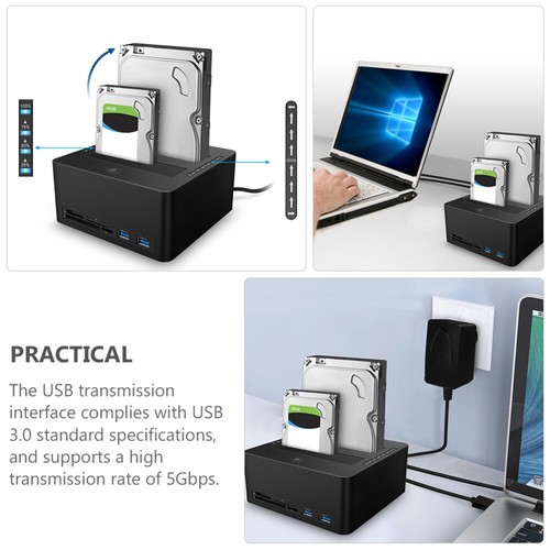 1 Set Card-reader CF/ / / Hard Disk Base USB Splitter Hard Disk Box - Photo 11/12