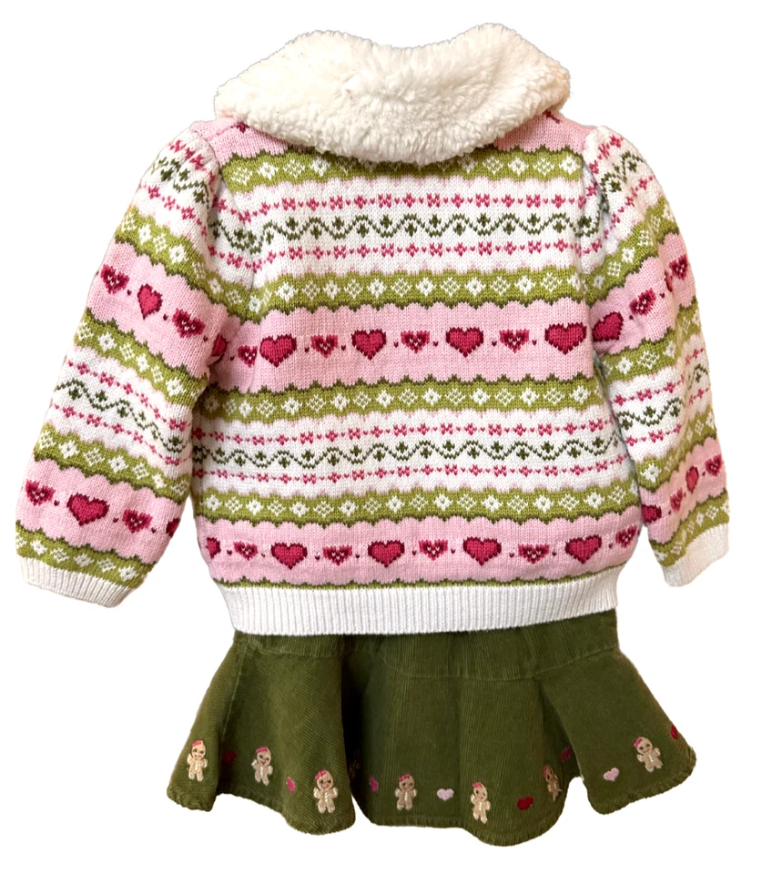 Gymboree Pan de Jengibre Niña Navidad Conjunto Hada Piel Suéter Falda 18-24 meses Foto 2 de 4