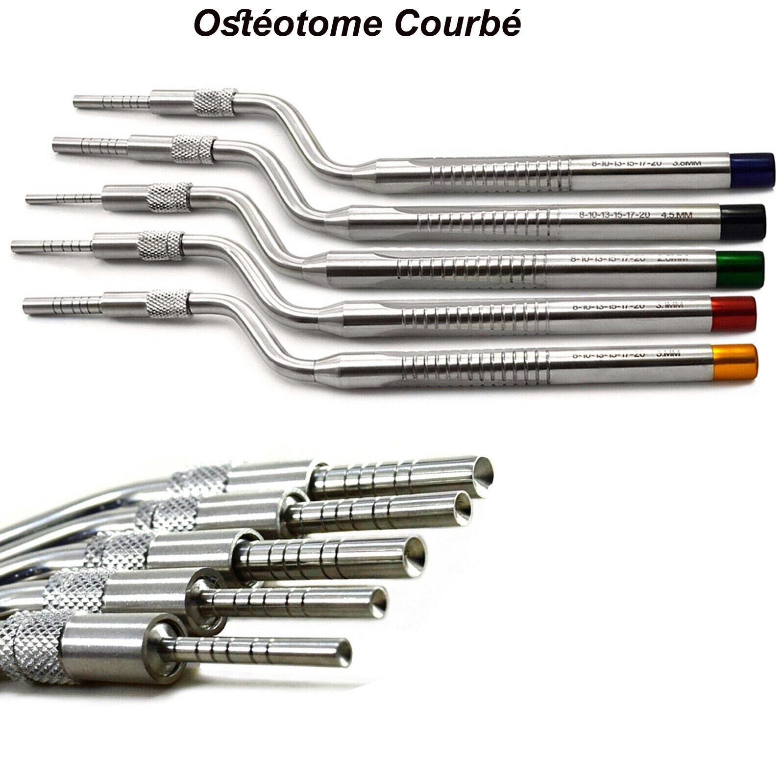 Sinus levage ostéotomes courbés implant instruments pour chirurgie dentaire maxillaire