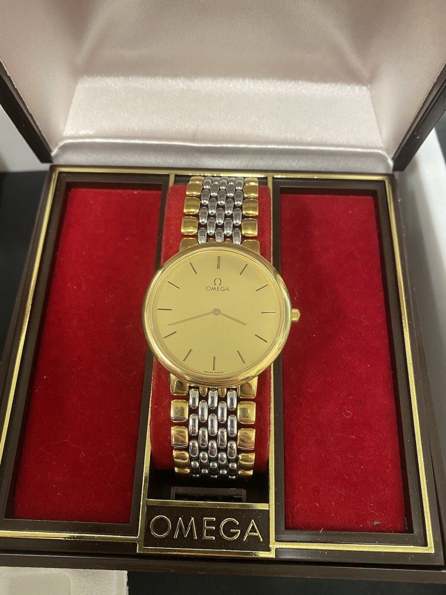 OMEGA DEVILLE 395.0875.2 Quartz Stainless Steel Gold Plated
