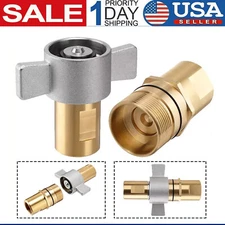1" NPT Wet-Line Wing Nut Hydraulic Quick Disconnect Coupler / Coupling Set