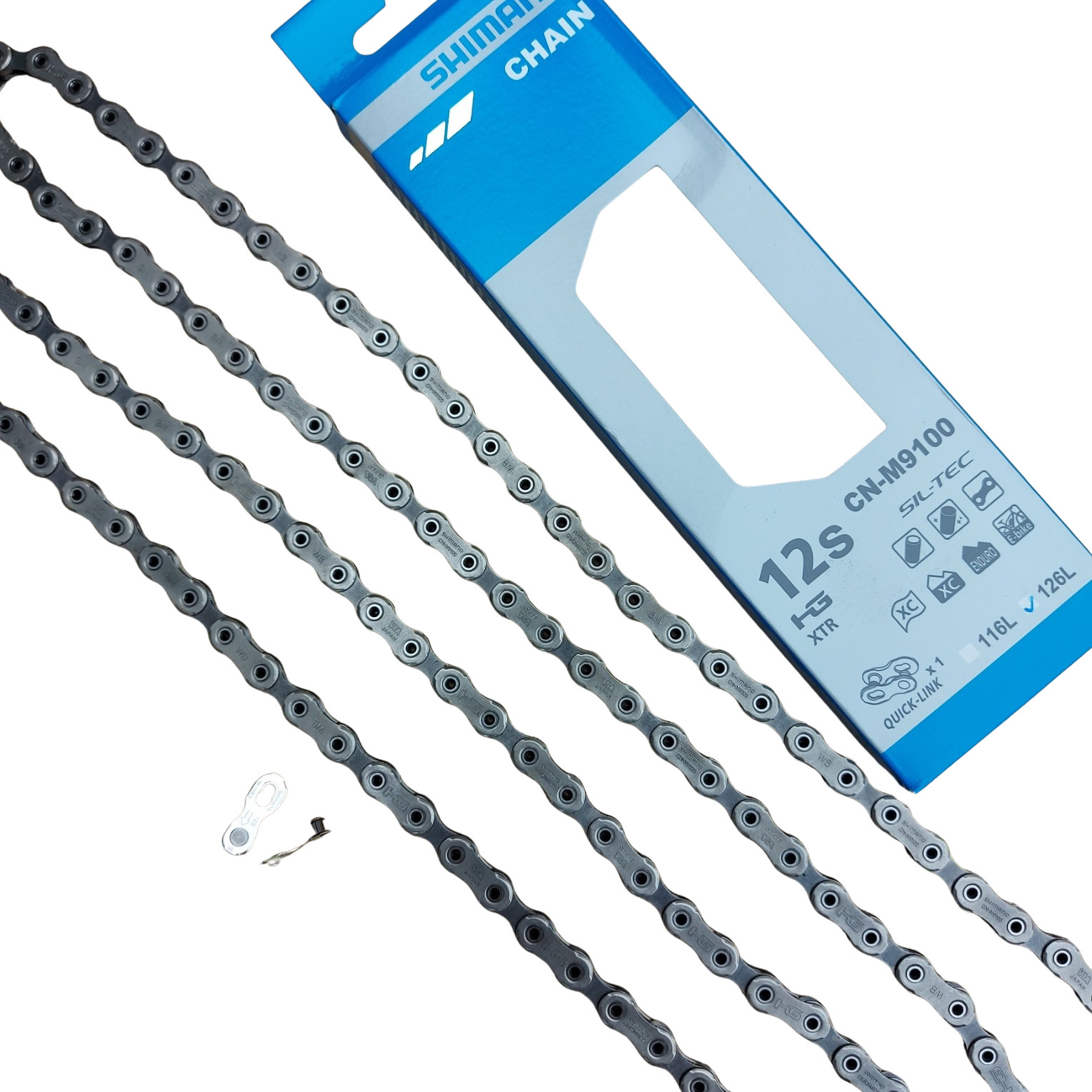 Catena Shimano XTR M9100 12 velocità MTB Mountain Bike Enduro XC Ebike CN-M9100 foto 6