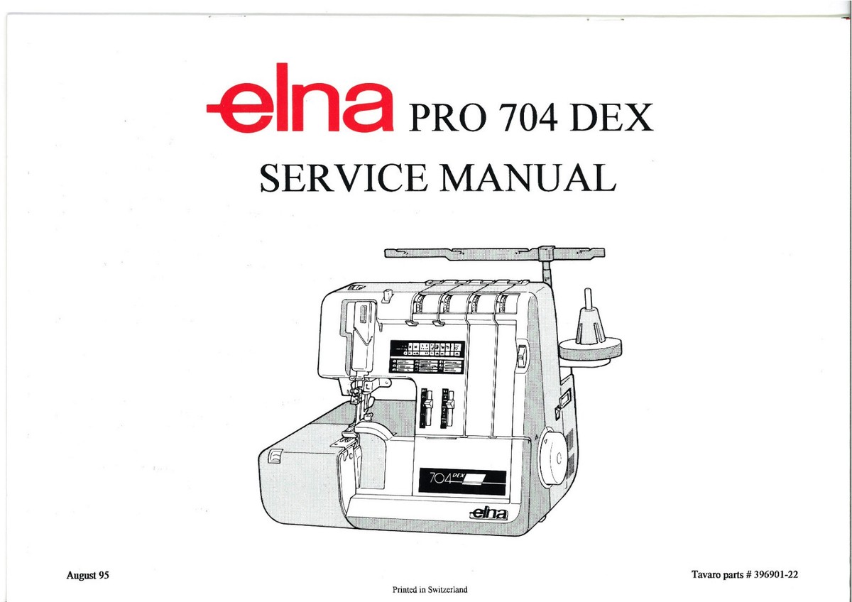 ELNA 925 DCX 704 DEX SERGER SERVICE / REPAIR & parts MANUALS on CD