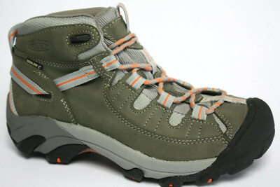 KEEN DAMEN TREKKING WANDER SCHUHE TARGHEE II MID LEDER GRAU NEU