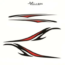 Long Racing Stripes Graphics Sticker Vinyl Decal Car Side Body Decor 2Pcs/Set