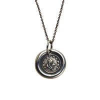 Forget-me-not Sterling Silver Circle Pendant Necklace on sale Forget-me-not Sterling Silver Circle Pendant Necklace on sale