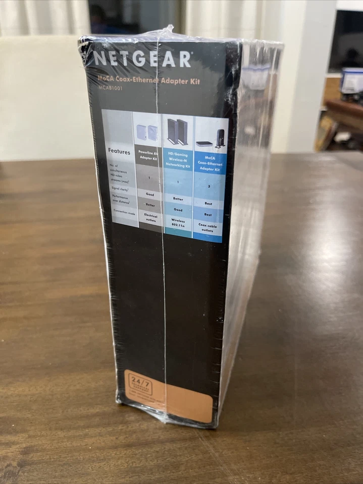 MoCA Coax Ethernet Adapter Kit MCAB1001 Netgear AV Series 270 Mbps New Sealed - Image 2 of 3