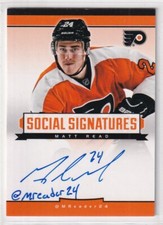 2013-14 Panini Social Signatures #SSMR2 Matt Read AUTO - Philadelphia Flyers