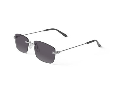 XLAB Sunglasses mod. MILOS  SILVER / SHADED GRAY