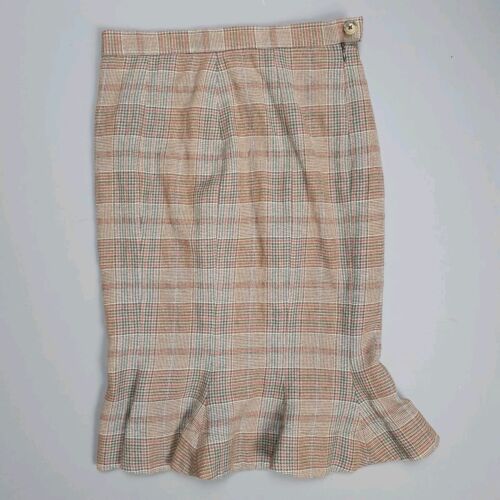 VIVIENNE WESTWOOD Mermaid-Hem Tartan Wool Skirt Size 42 / 10UK - Picture 5 of 9