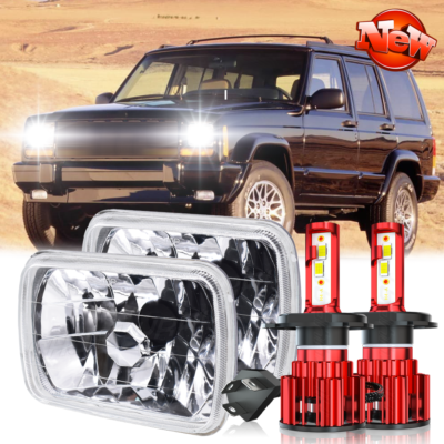Upgrade Your Jeep With LED Headlights – 5x7/7x6 Inch Halo Projector Lights For Wrangler YJ, Cherokee XJ & More (DOT/SAE Certified)