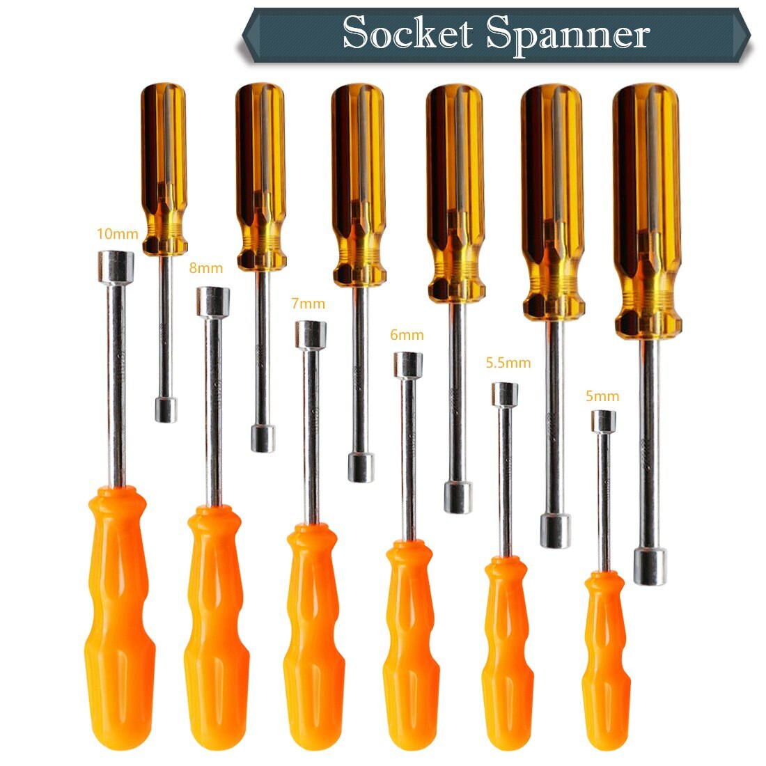Socket Wrench Screw Driver Metal Hex Nut Key Tool Screwdriver Repair