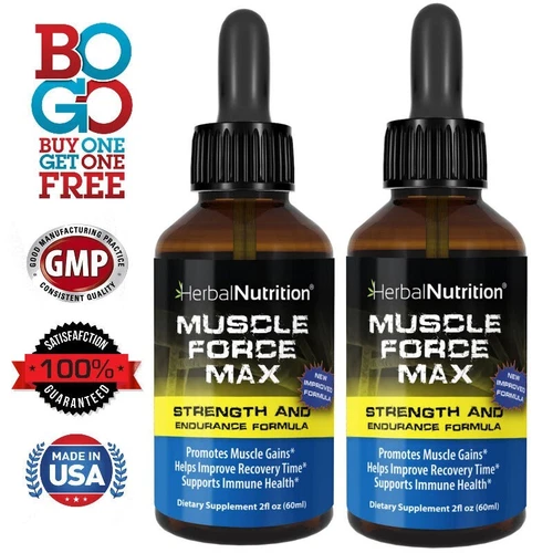 Body Building Supplement Muscle Force Max 2 Bottle Pack 175mg Growth Formula