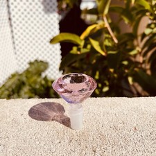 2.5" Pink Diamond 14mm Slide Bowl Water Pipe Hookah Head Piece Thick Bowl