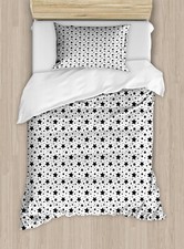 Image of Star Duvet Cover Set Monochrome Abstract Motif