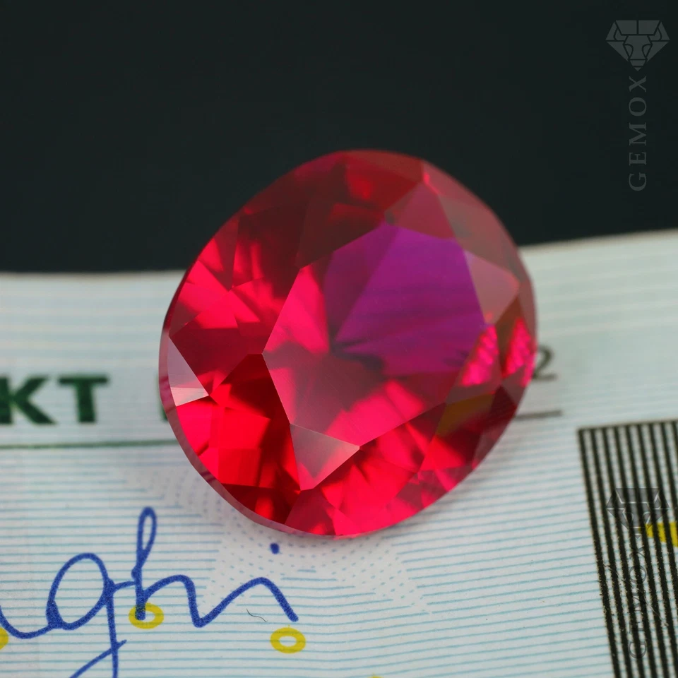 Real Ruby Loose Gemstone Lab-Grown Oval Cut classic ruby Rose Red Color Stone EU - Image 3 of 4