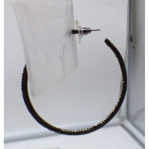 Pendientes de aro de hematita adornados con cristal Alfani para mujer - Imagen 8 de 8