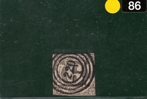 Germany States THURN AND TAXIS Stamp 6k *220* Numeral Used YELLOW86 - Picture 6 of 6