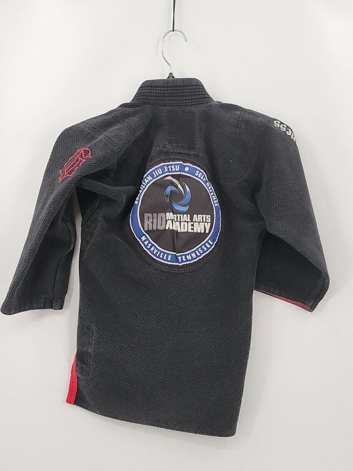 Envoltório de Jitsu Gameness Self Defense Masculino Tamanho 0 Preto Artes Marciais 100% Algodão - Imagem 2 de 4