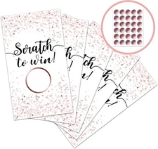 120 PCS Scratch Off Stickers Cards Blank Gift Certificates for Business, pink 
