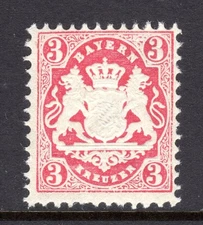 German States - Bavaria Scott # 34 F/VF MNH 1875 3 Kr Coat of Arms