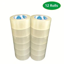 12 Rolls Shipping Packaging Box Packing Sealing Tape 2 mil 2l3" x 110 Yard 330FT