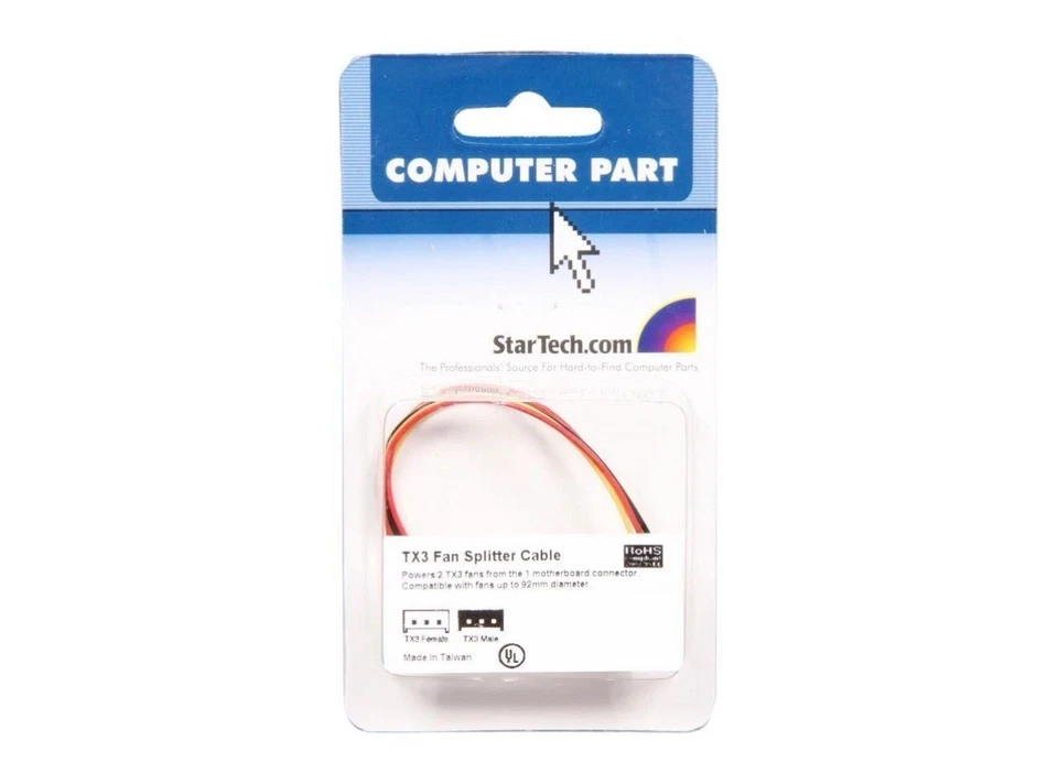 StarTech.com TX3SPLITTER TX3 Fan Power Splitter Cable Female to Male - Image 3 of 3