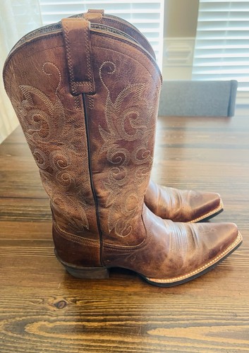 ARIAT ALABAMA DISTRESSED LEATHER SNIP TOE COWGIRL BOOTS #10010979 WOMEN'S 8.5B - Picture 4 of 6