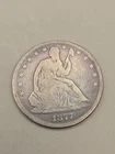 1877 Seated Liberty Silver Half Dollar 50c