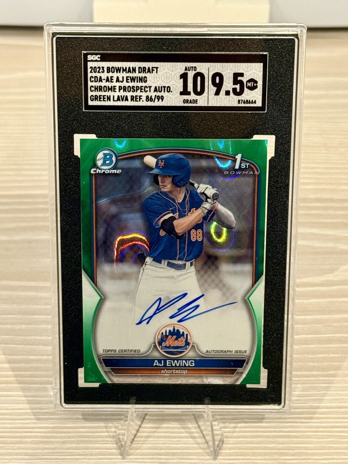 2023 1st Bowman Draft - Chrome Prospect Auto AJ Ewing #CDA-AE Green Lava /99