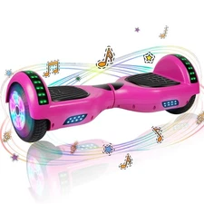 Electric Hoverboard for Kids Dual Motors Bluetooth Music Scooter Light-Up Wheels