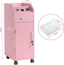 Rolling Hair Salon Trolley Cart Beauty Barber Storage Cabinet Station Equipment