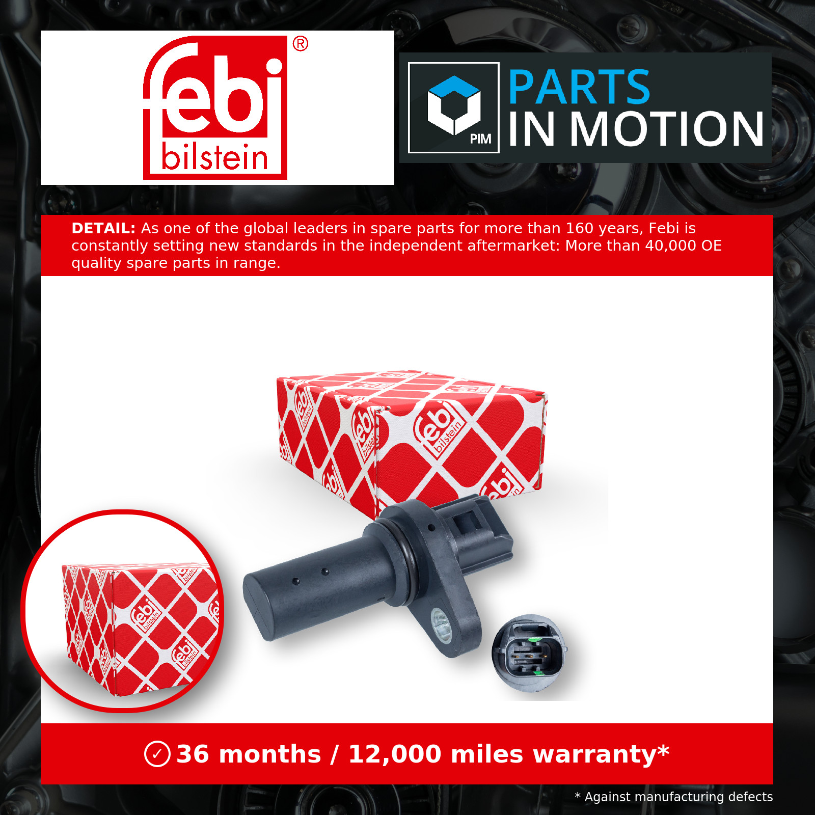 RPM / Crankshaft Sensor fits MITSUBISHI ASX GA 2.0 2010 on 4B11 1865A126 Febi - Image 9
