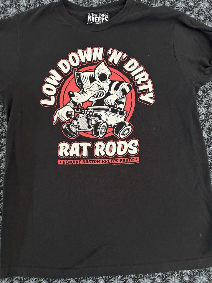 Camiseta Kustom Kreeps M, excelente. Ropa Sourpuss. Rat Rods, moto usada en excelente estado Foto 2 de 4
